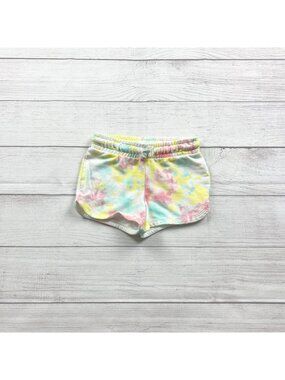 Cat & Jack Girls Tie Dye Elastic Waist Shorts Colorful Cotton Blend XS 4-5